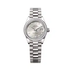 Rolex Lady-Datejust 279139RBR-0003 Silver Diamond-Set Dial White Gold Bracelet