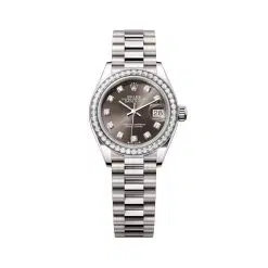 Rolex Lady-Datejust 279139RBR-0011 Dark Grey Diamond-Set Dial White Gold Bracelet