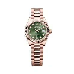 Rolex Lady-Datejust 279175-0009 Green Diamond-Set Dial President Everose Gold