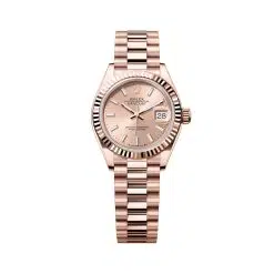 Rolex Lady-Datejust 279175-0025 Rosé Dial President Everose Gold Watch