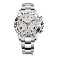 Rolex 116509 Cosmograph Daytona  Pave Diamond Arabic Dial Oyster White Gold 40mm