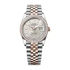 Rolex Datejust 126281RBR-0019 Silver Palm Index Dial Jubilee 36mm Bracelet
