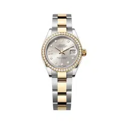 Rolex Lady-Datejust 279383RBR-0004 Silver Diamond Dial Yellow Rolesor Oyster Bracelet
