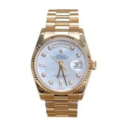 Rolex Day-Date 118238 MOP Dial 18K Yellow Gold President 36mm Watch
