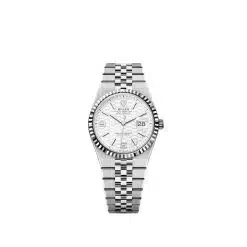 Rolex Land-Dweller 36 127234-0001 White Honeycomb Dial White Rolesor Jubilee Bracelet