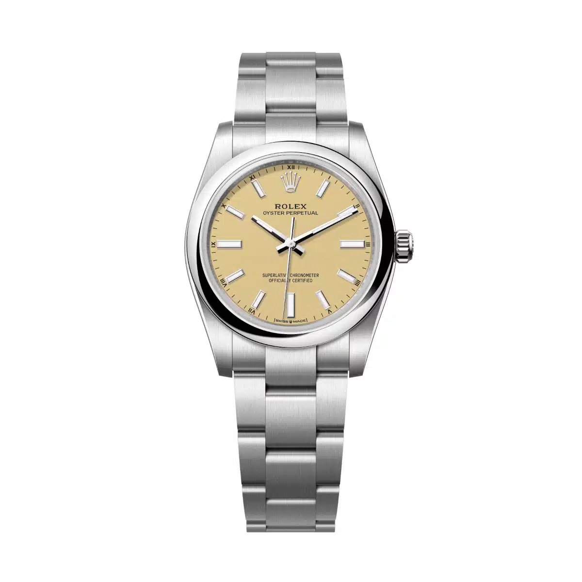 Rolex Oyster Perpetual 34 124200-0007 Beige Dial Oystersteel Oyster Bracelet