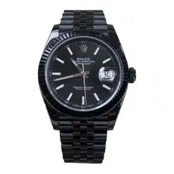 Rolex Datejust 126334 Black Index Jubilee 41mm Black PVD Stainless Steel
