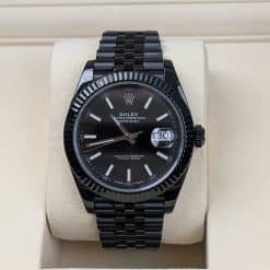 Alternative view of Rolex Datejust 126334 Black Index Jubilee 41mm Black PVD Stainless Steel