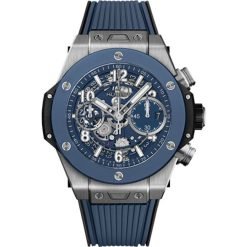 Hublot Big Bang Unico Titanium 42mm Blue Skeleton Chronograph HUB1280 441.NL.5171.RX