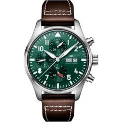 IWC Pilot's Chronograph IW378005 - 43mm Green Dial & Leather Strap