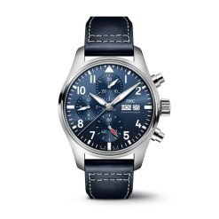 IWC Pilot's Chronograph 41mm Blue Dial Stainless Steel Watch IW388101