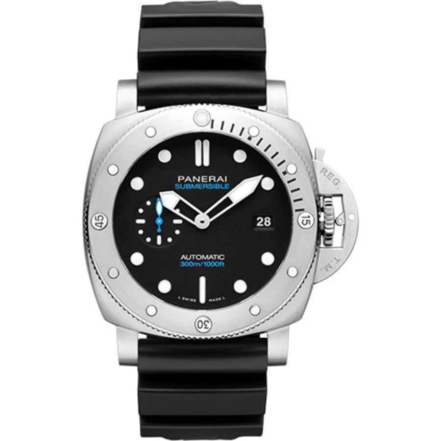 Panerai Luminor Quaranta Quattro 44mm Black Dial Stainless Steel Watch PAM01229