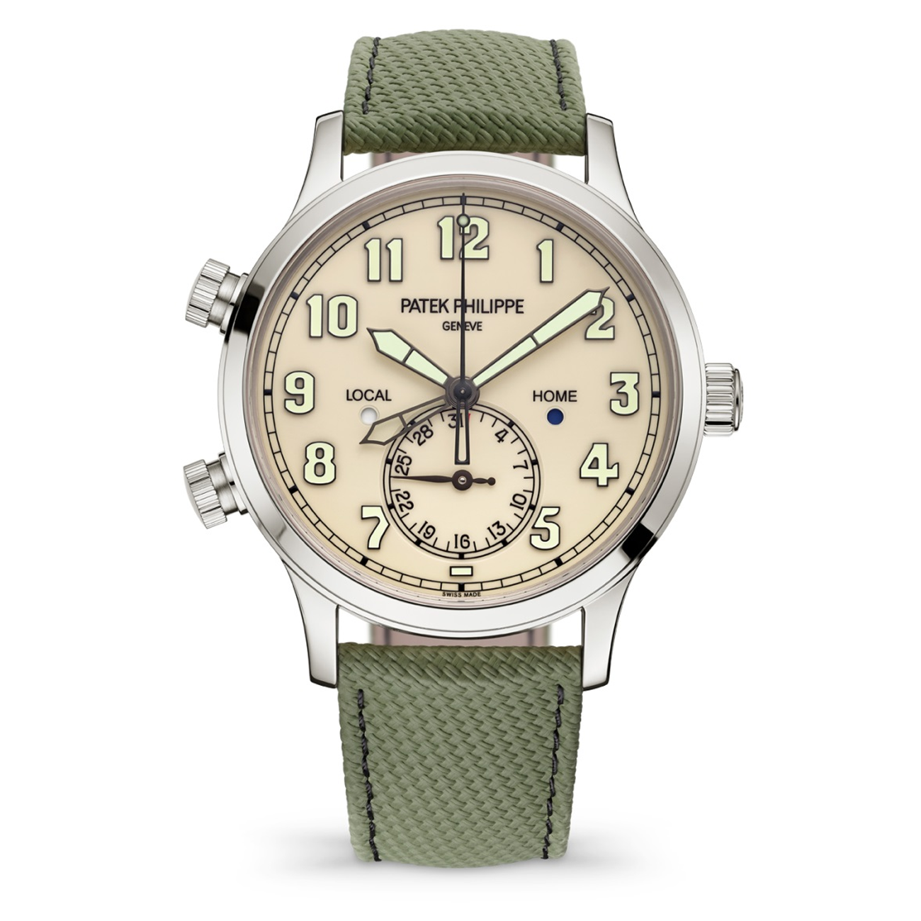 Patek Philippe Complications 5524G White Gold Pilot Travel Time Watch