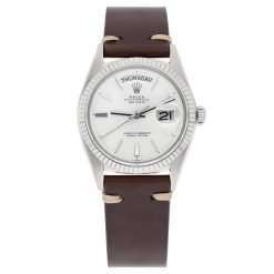 Rolex Day-Date 1803 36mm White Gold Silver Dial Watch