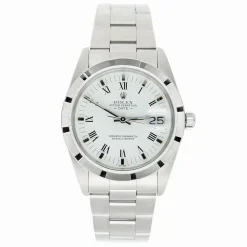 Rolex Oyster Perpetual Date 15010 Stainless Steel White Roman Dial