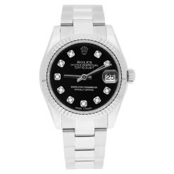Rolex Datejust 178274 31MM Black Diamond Dial Oyster Watch