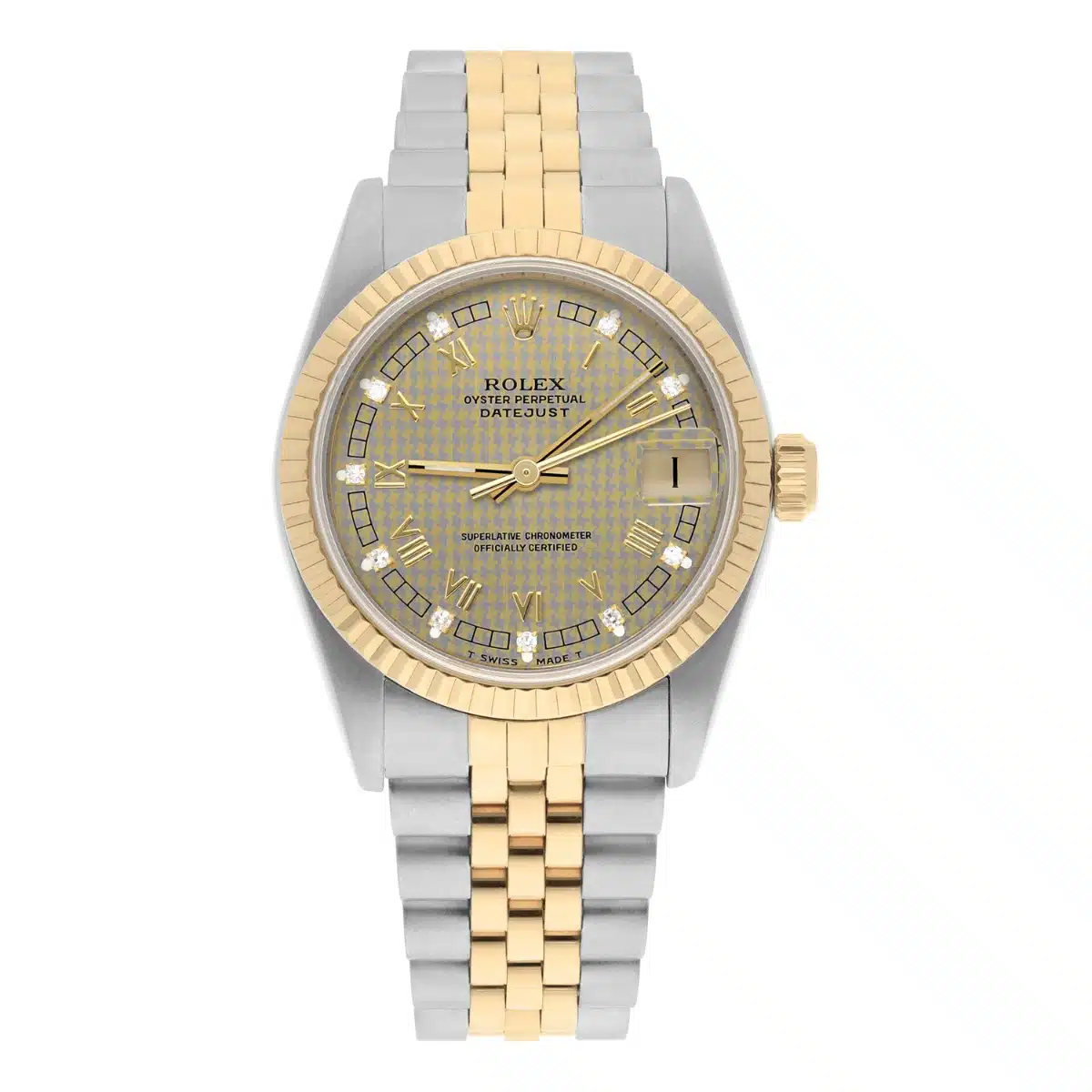 Rolex Datejust 68273 31MM Champagne Diamond Dial Two-Tone