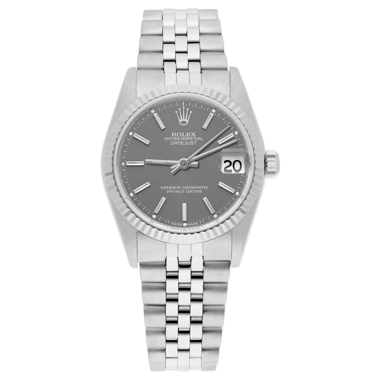 Rolex Datejust 68274 31MM Grey Dial Stainless Steel Watch