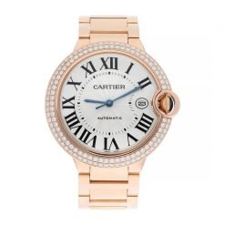 Cartier Ballon Bleu WE9008Z3 42MM Rose Gold Diamond Bezel Watch