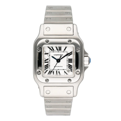 Cartier Santos Galbée W20054D6 24MM Silver Dial Stainless Steel
