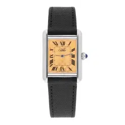 Cartier Tank Must 2416 22MM Silver Orange Leather