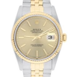 Rolex Datejust 16233 36MM Two-Tone Champagne Dial Watch