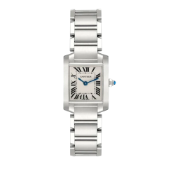 Cartier Tank Française W51028Q3 25MM Silver Stainless Steel Watch